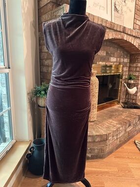 a new day Velvet Sleeveless Maxi Dress - Plum